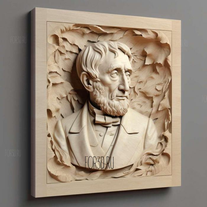 Henry Thoreau 2 stl model for CNC